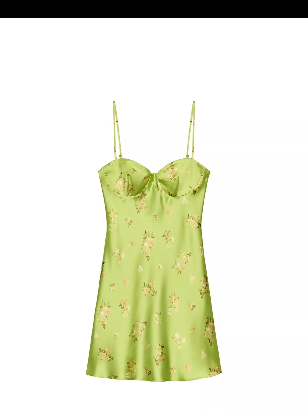 Zara floral satin mini dress